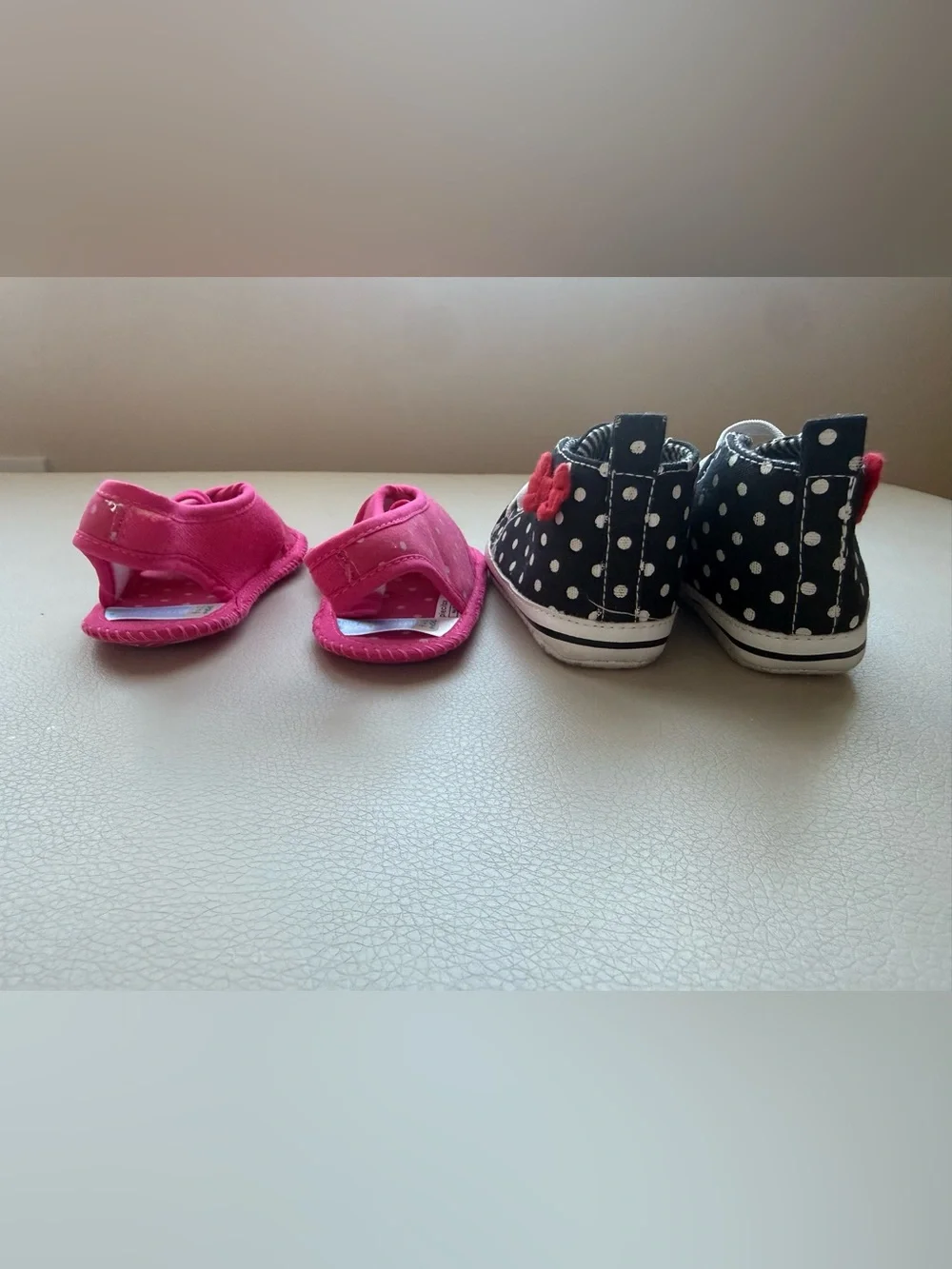 Kids Polka Dot Pink Sandals & Black Polka Dot Lace-Up Sneakers Set
